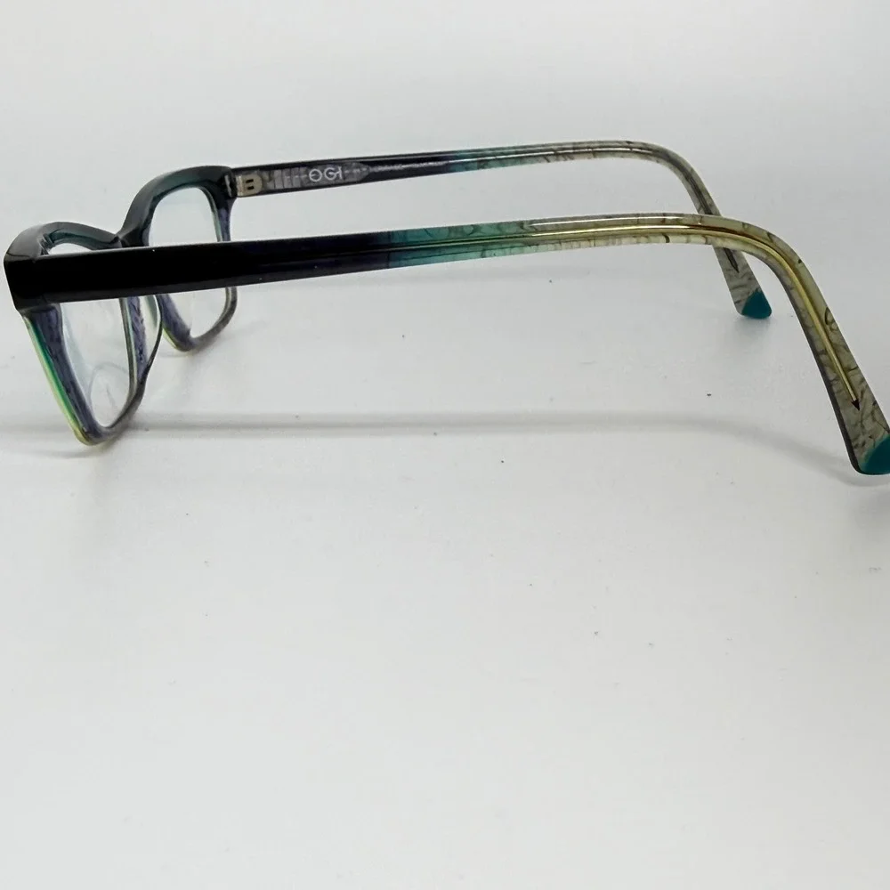OGI Heritage 9124 Eyeglasses Frames Blue Teal‎ Marble 48-17-140 21555